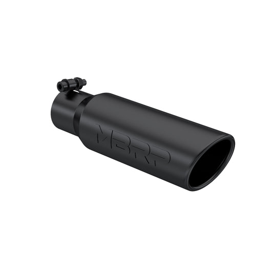Tip. 3in. O.D. Angled Rolled End 2in. inlet 12in. length-Black Coated. by MBRP Exhaust