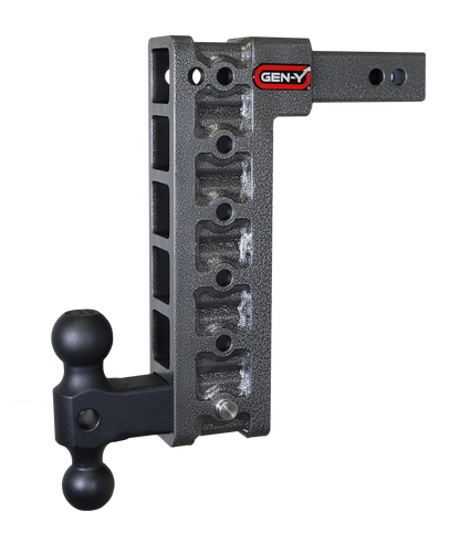 MEGA-DUTY 2" Shank 12.5" Drop 1.5K TW 10K Hitch Dual-Ball Stabilizer Recommend by GEN-Y Hitch