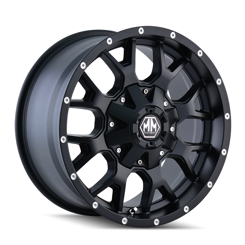 MAYHEM WARRIOR 8015 MATTE BLACK 20X9 8-180 18MM 124.1MM by Mayhem