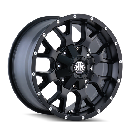 MAYHEM WARRIOR 8015 MATTE BLACK 20X9 8-180 18MM 124.1MM by Mayhem