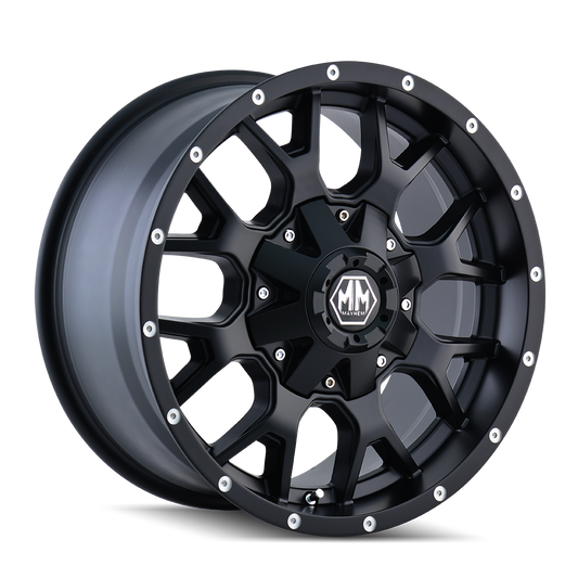 MAYHEM WARRIOR 8015 MATTE BLACK 20X9 8-180 18MM 124.1MM by Mayhem