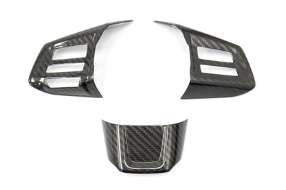 OLM Carbon Fiber Steering Wheel Covers - 2015 Subaru WRX / 2015 STI (MT) by OLM