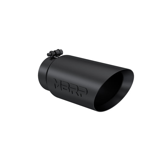 Tip. 5in. O.D.. Dual Wall Angled. 4in. inlet 12in. Length. Black Coated. by MBRP Exhaust