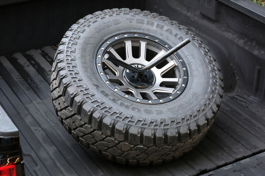 SPARE TIRE MNT ANGLED BLACK. by Fabtech