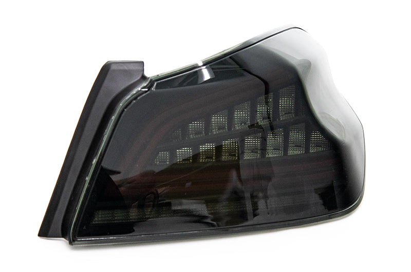 OLM Spec CR Tail Lights (Smoked Lens, Black Base) - 2015-2021 Subaru WRX & STI by MYX Automotive