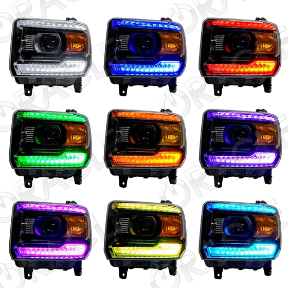 ORACLE Lighting 2014-2015 GMC Sierra ColorSHIFT Headlight DRL Upgrade Kit by ORACLE Lighting