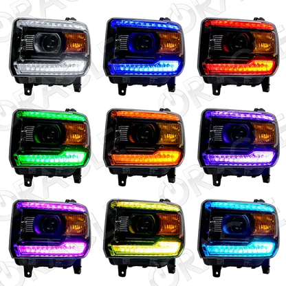 ORACLE Lighting 2014-2015 GMC Sierra ColorSHIFT Headlight DRL Upgrade Kit by ORACLE Lighting