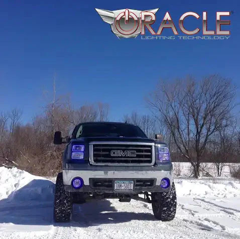 ORACLE Lighting 2007-2013 GMC Sierra LED Headlight Halo Kit (Square Style) by ORACLE Lighting