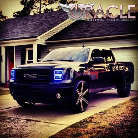 ORACLE Lighting 2007-2013 GMC Sierra LED Headlight Halo Kit (Square Style) by ORACLE Lighting