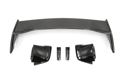 OLM Silverline Carbon Fiber OEM S Style Spoiler with Black Bases - 2015+ WRX / 2015+ STI by OLM