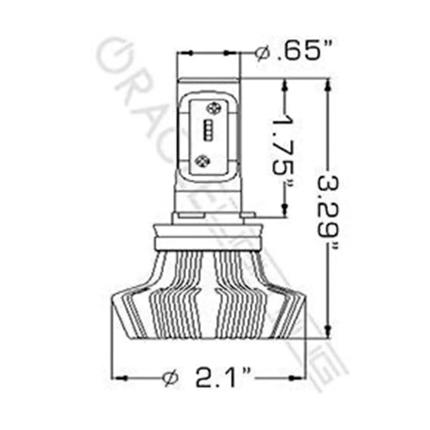ORACLE Lighting H11 - 4,000+ Lumen LED Light Bulb Conversion Kit (Low Beam) by ORACLE Lighting