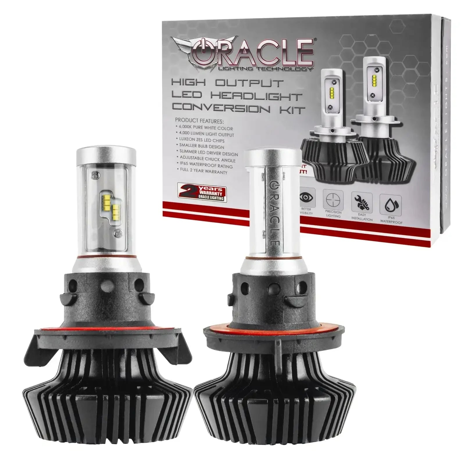 ORACLE Lighting H13 - 4,000+ Lumen LED Light Bulb Conversion Kit High/Low Beam (Non-Projector) by ORACLE Lighting
