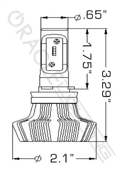 ORACLE Lighting H8 4,000+ Lumen LED Bulbs (Pair) by ORACLE Lighting