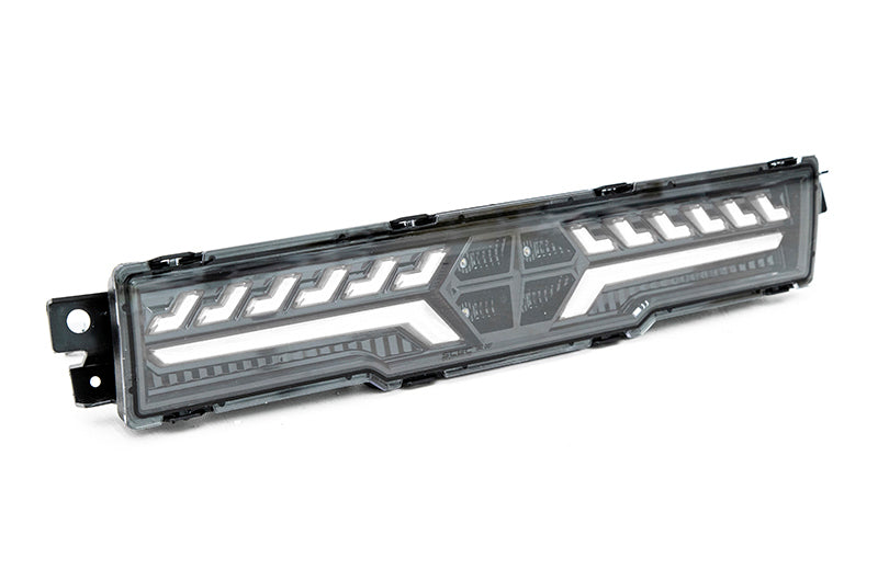 OLM V2 F1 Rear Fog Light (Clear Lens, Black Base, White Bar) - 2022 BRZ / GR86 by MYX Automotive