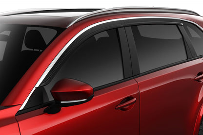 Low Profile Ventvisor Deflector; Smoke with Chrome Trim; Outside Mount; 4 pc. by Husky Liners