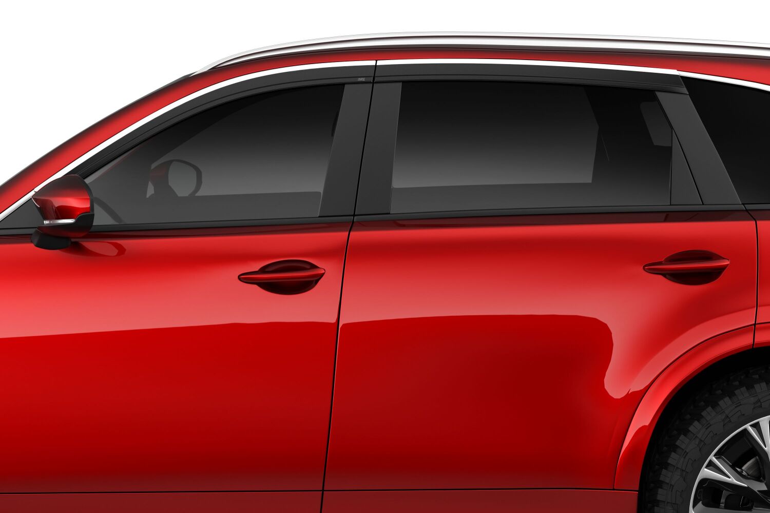 Low Profile Ventvisor Deflector; Smoke with Chrome Trim; Outside Mount; 4 pc. by Husky Liners