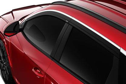 Low Profile Ventvisor Deflector; Smoke with Chrome Trim; Outside Mount; 4 pc. by Husky Liners
