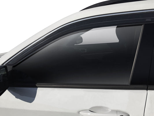 Low Profile Ventvisor Deflector; Smoke with Chrome Trim; Outside Mount; 4 pc. by Husky Liners