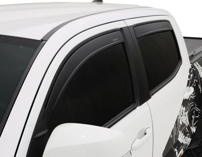 Low Profile Ventvisor Deflector; Matte Black; Outside Mount; 4 pc. by Husky Liners