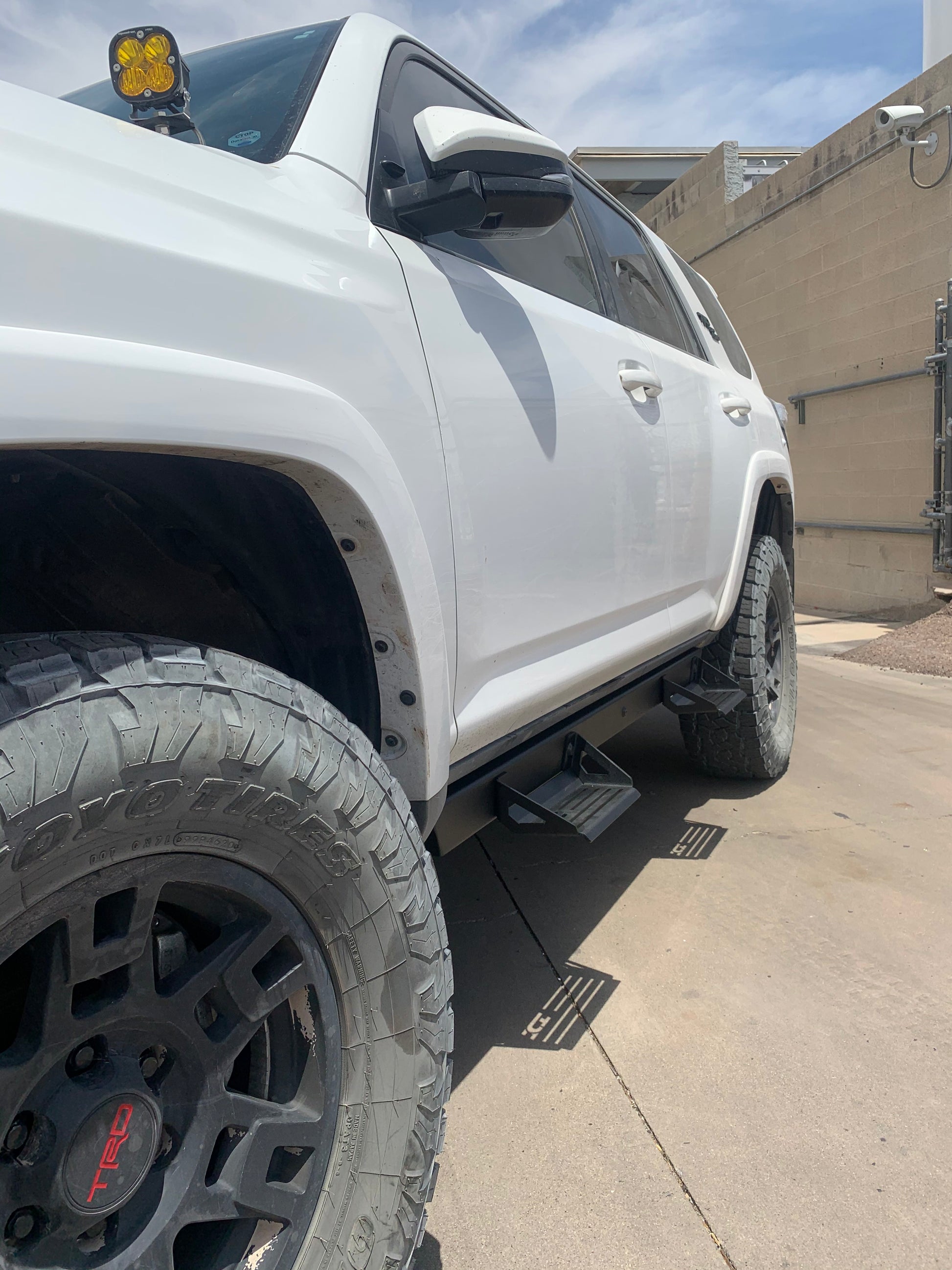 Dual step, reinforced aluminum, black, rust free, bolt on by ICI