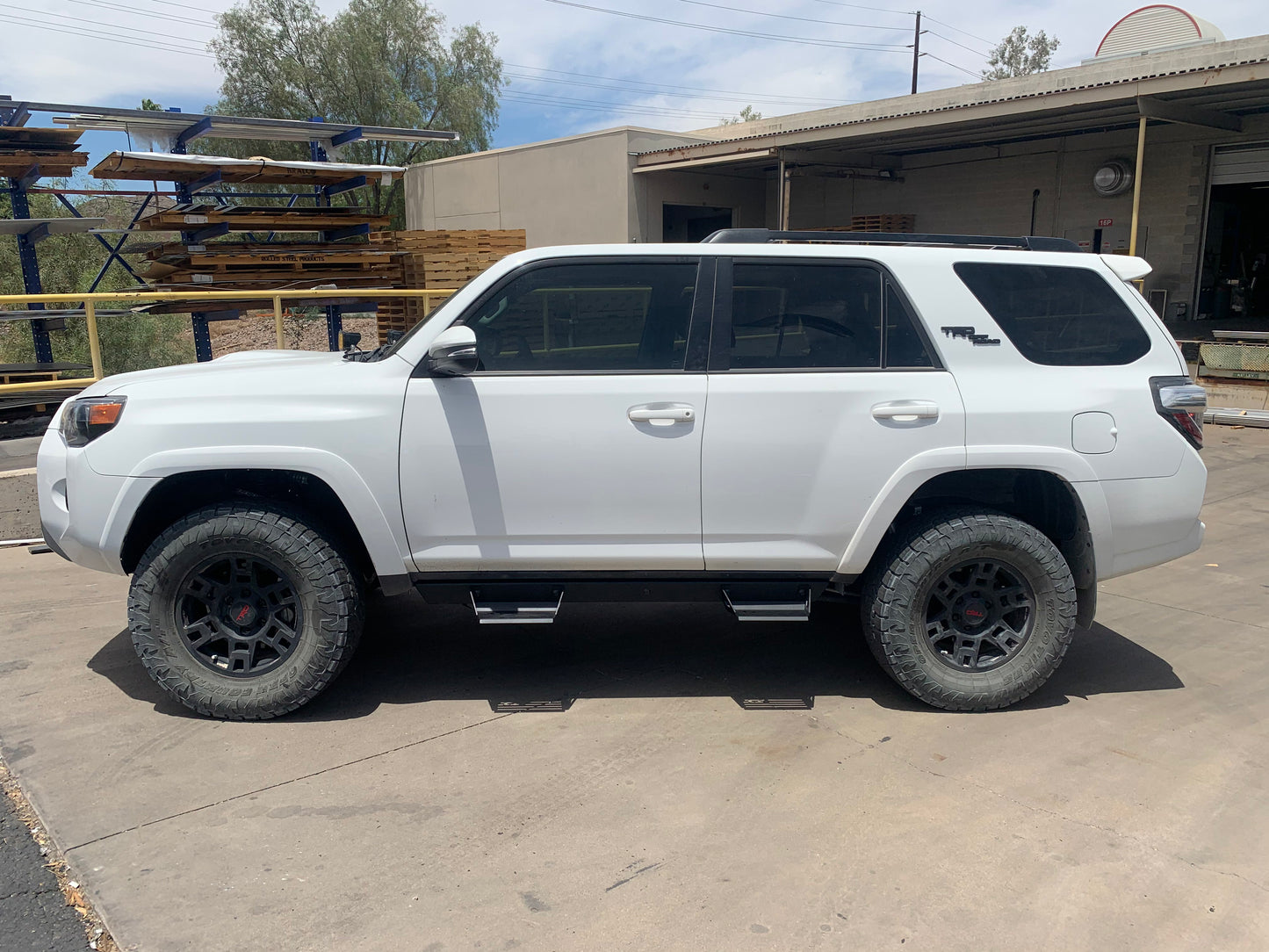 Dual step, reinforced aluminum, black, rust free, bolt on by ICI