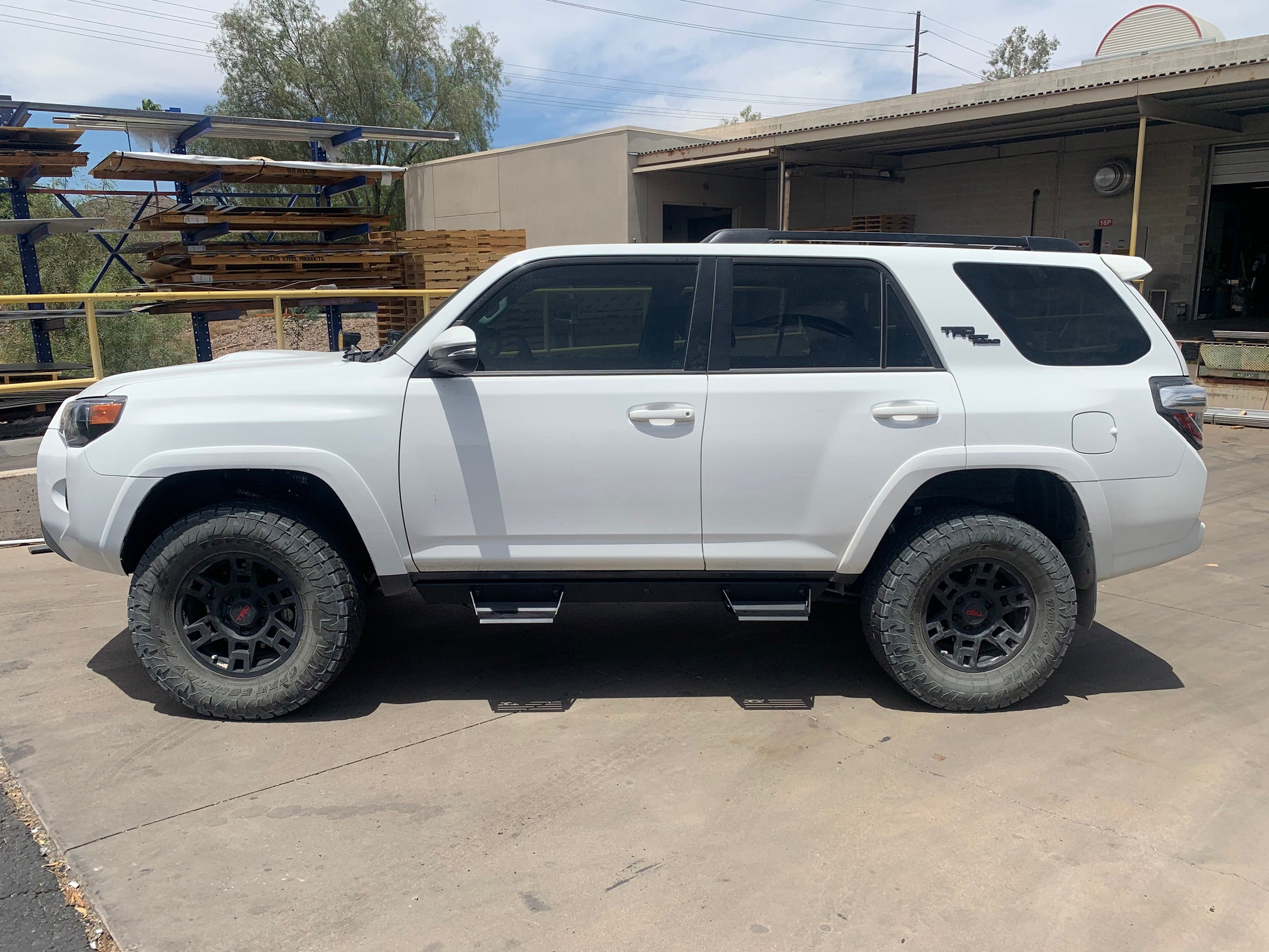 Dual step, reinforced aluminum, black, rust free, bolt on by ICI