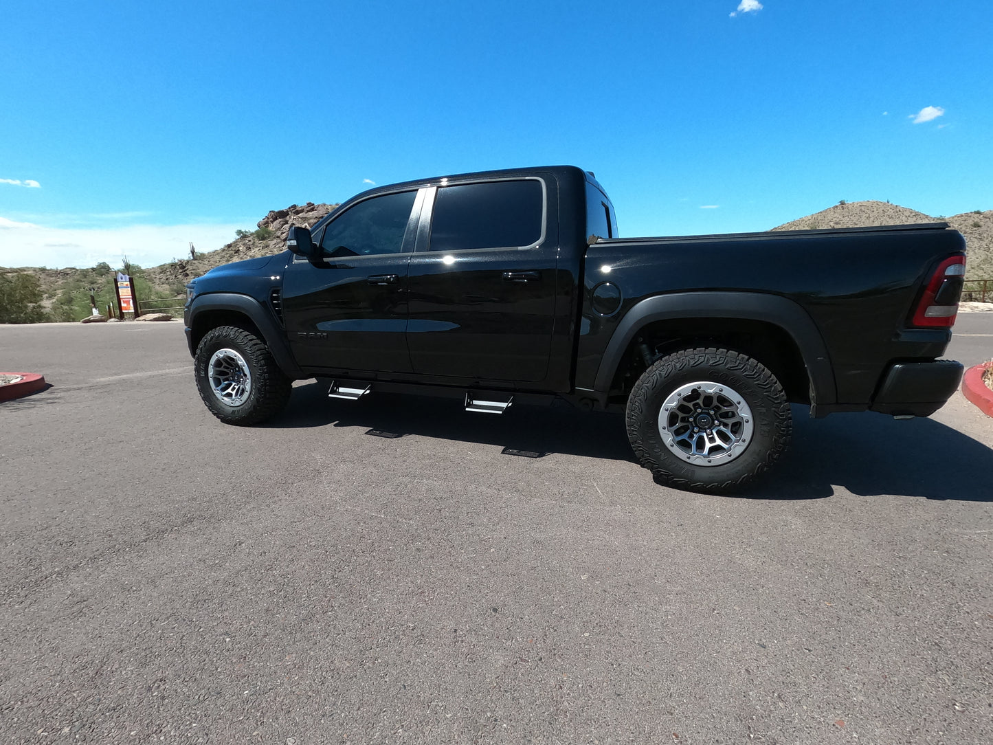 Dual step, reinforced aluminum, black, rust free, bolt on by ICI