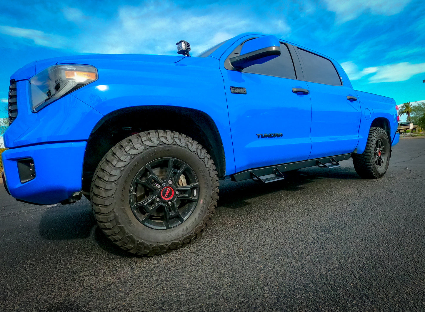 Dual step, reinforced aluminum, black, rust free, bolt on by ICI
