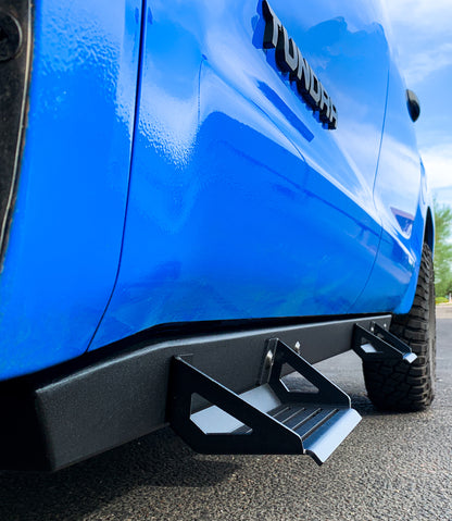 Dual step, reinforced aluminum, black, rust free, bolt on by ICI