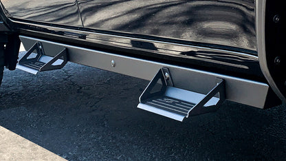 Dual step, reinforced aluminum, black, rust free, bolt on by ICI