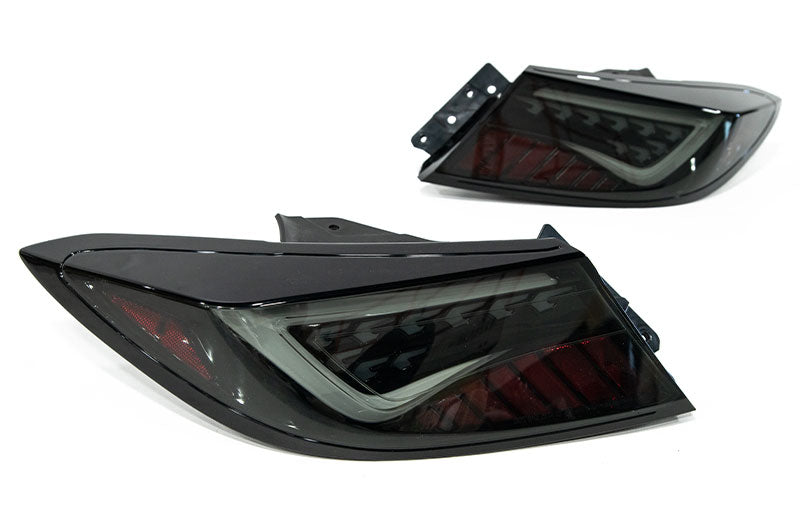 OLM "Scythe Style" LED Taillights (Smoke Lens/Black Base/White Bar) - 2022+ BRZ / GR86 by MYX Automotive