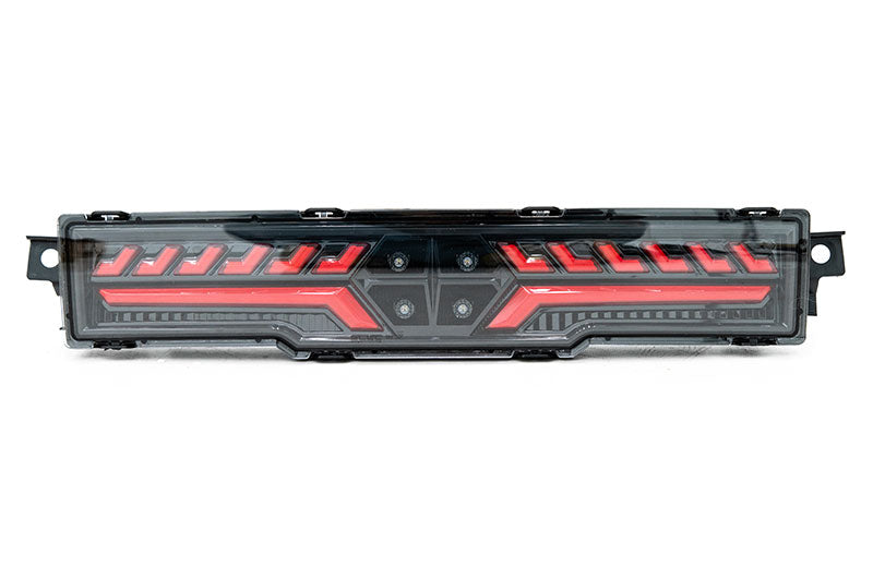 OLM V2 F1 Rear Fog Light (Clear Lens, Black Base, Red Bar) - 2022 BRZ / GR86 by MYX Automotive