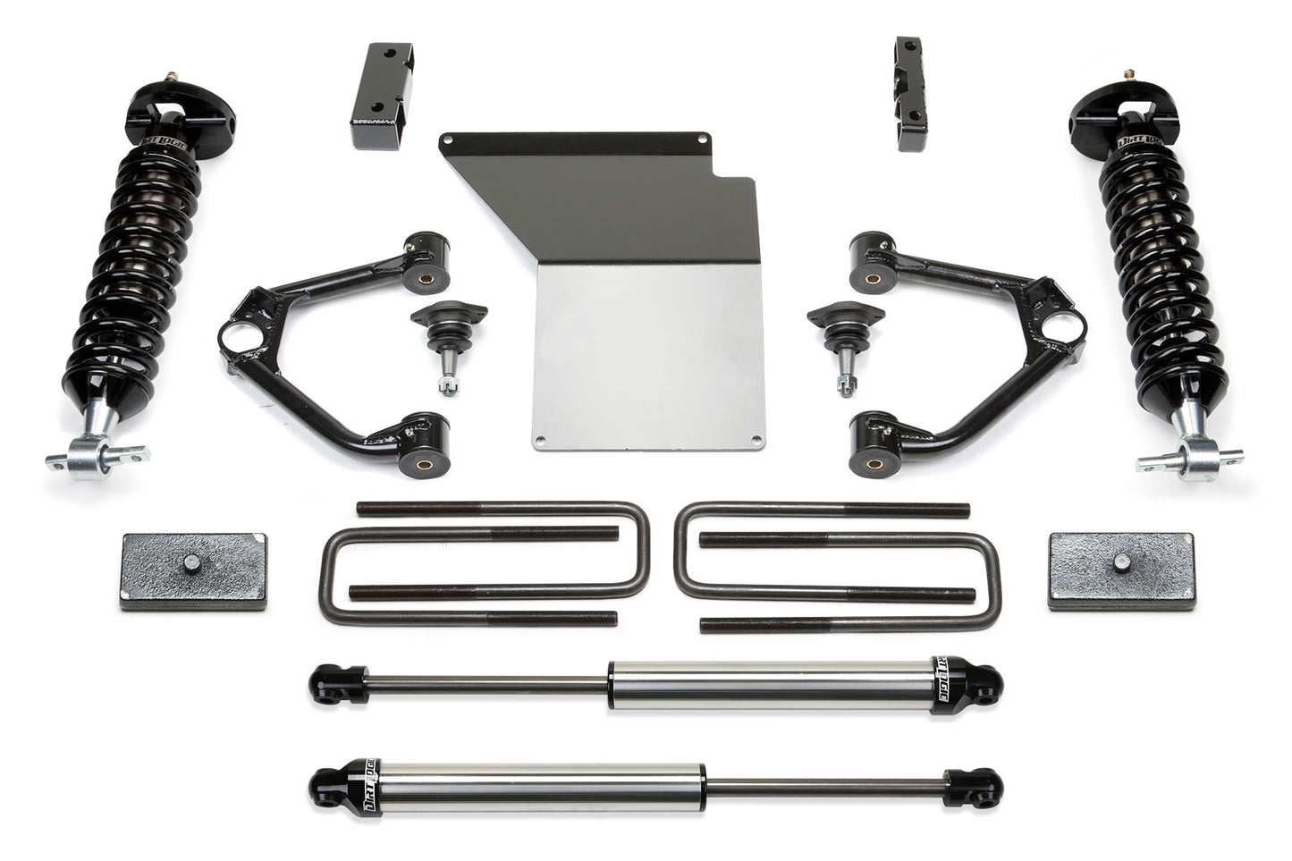 3" BUDGET SYS W/ DL 2.5 & 2. 14-18 GM C/K1500 P/U W/ OE ALM OR STMP STL UCA. by Fabtech