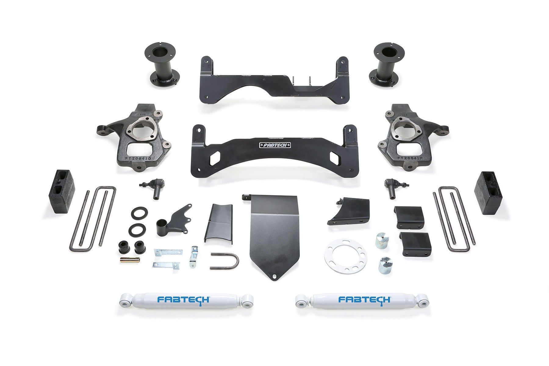 6" BASIC SYS G2 W/ PERF SHKS 14-18 GM C/K1500 P/U W/ OE ALM OR STMP STL UCA. by Fabtech