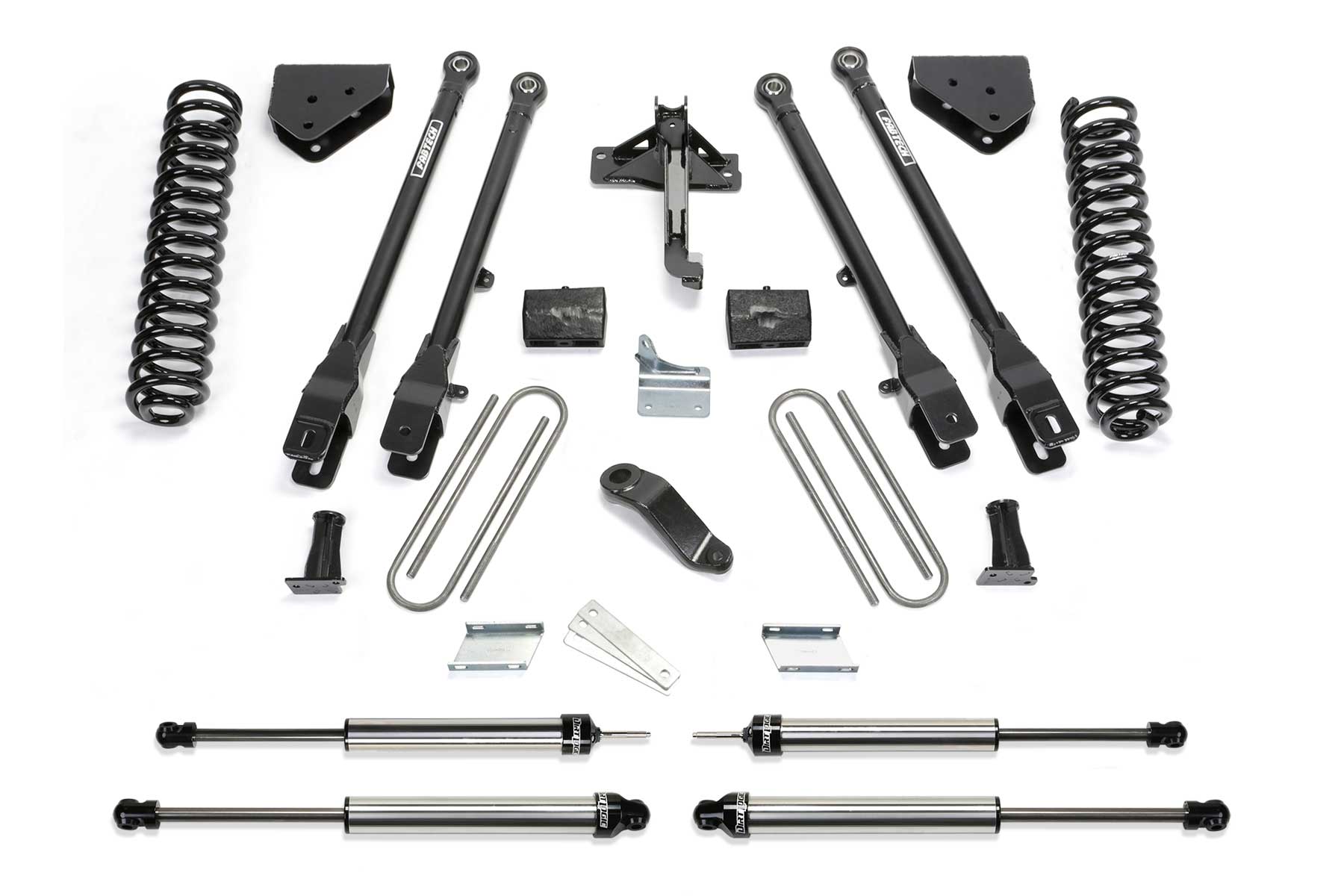 6" 4LINK SYS W/COILS & DLSS SHKS 2008-15 FORD F250 4WD. by Fabtech