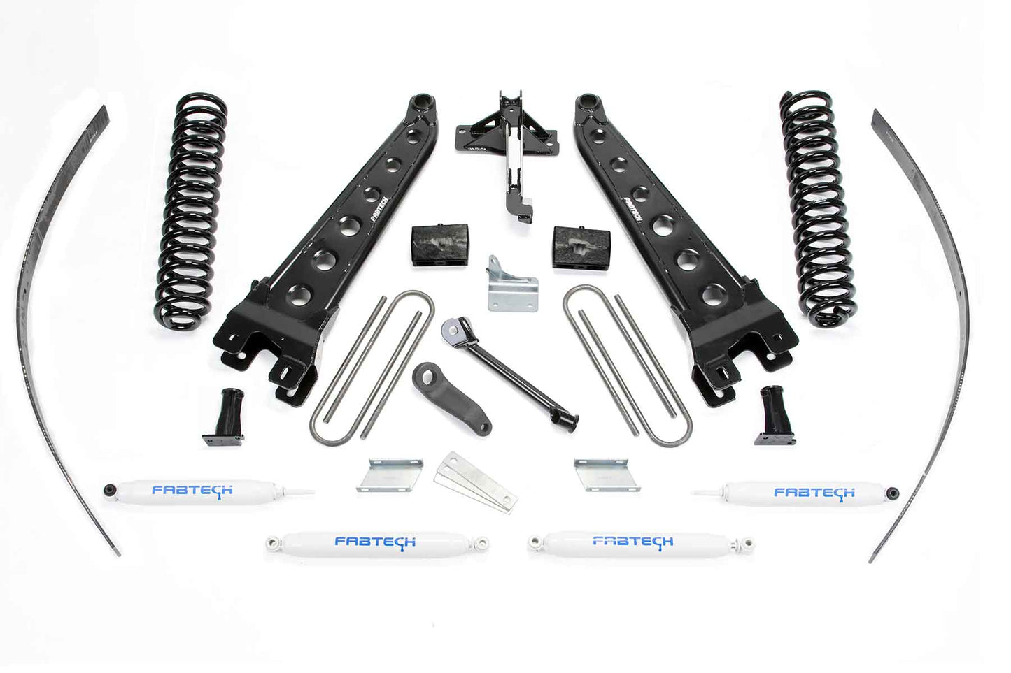 8" RAD ARM SYS W/COILS & PERF SHKS 2008-16 FORD F250 4WD W/FACTORY OVERLOAD. by Fabtech