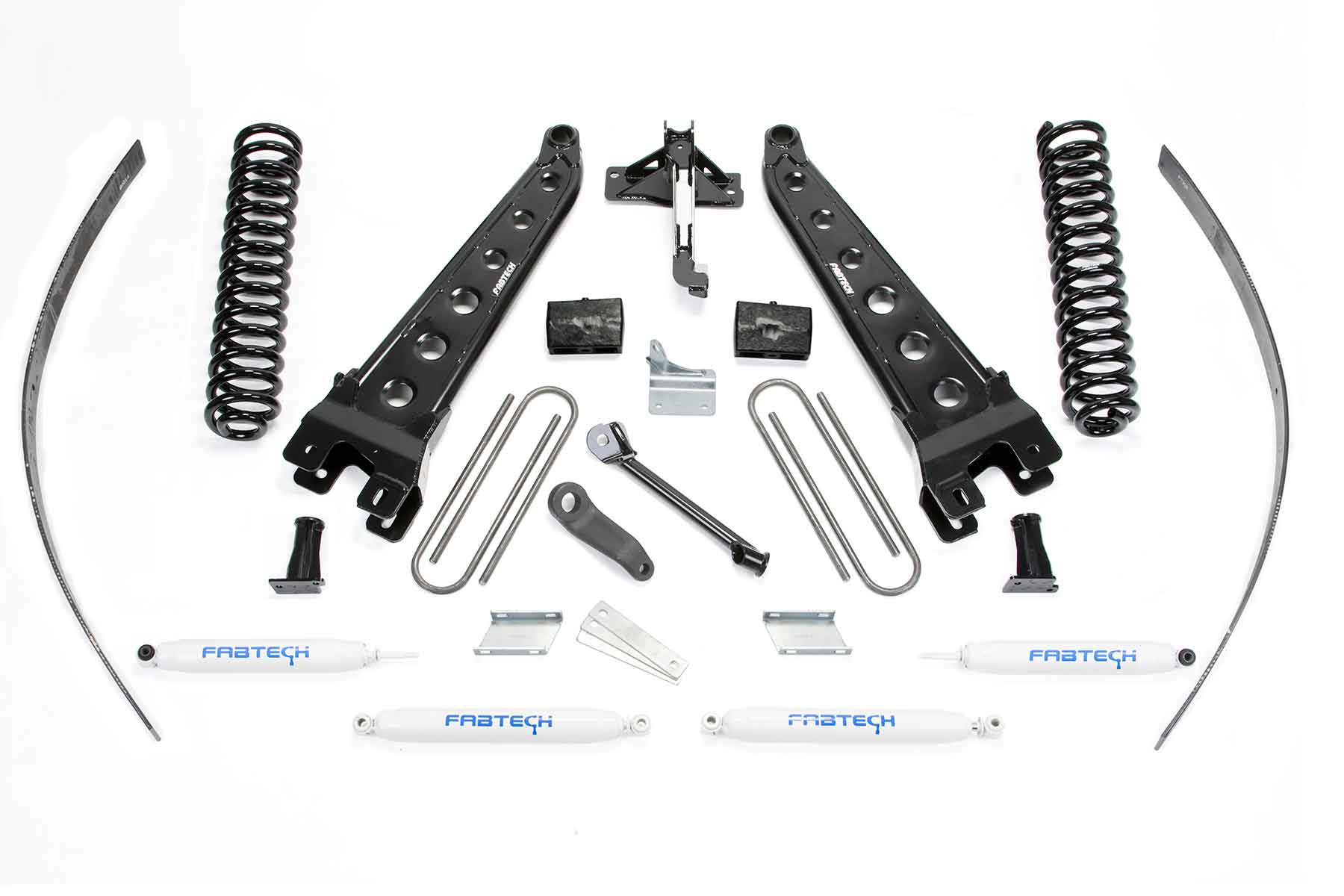 8" RAD ARM SYS W/COILS & PERF SHKS 2008-16 FORD F250 4WD W/FACTORY OVERLOAD. by Fabtech