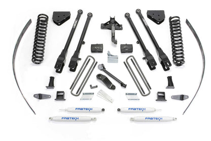 8" 4LINK SYS W/COILS & PERF SHKS 2008-16 FORD F250 4WD W/FACTORY OVERLOAD. by Fabtech