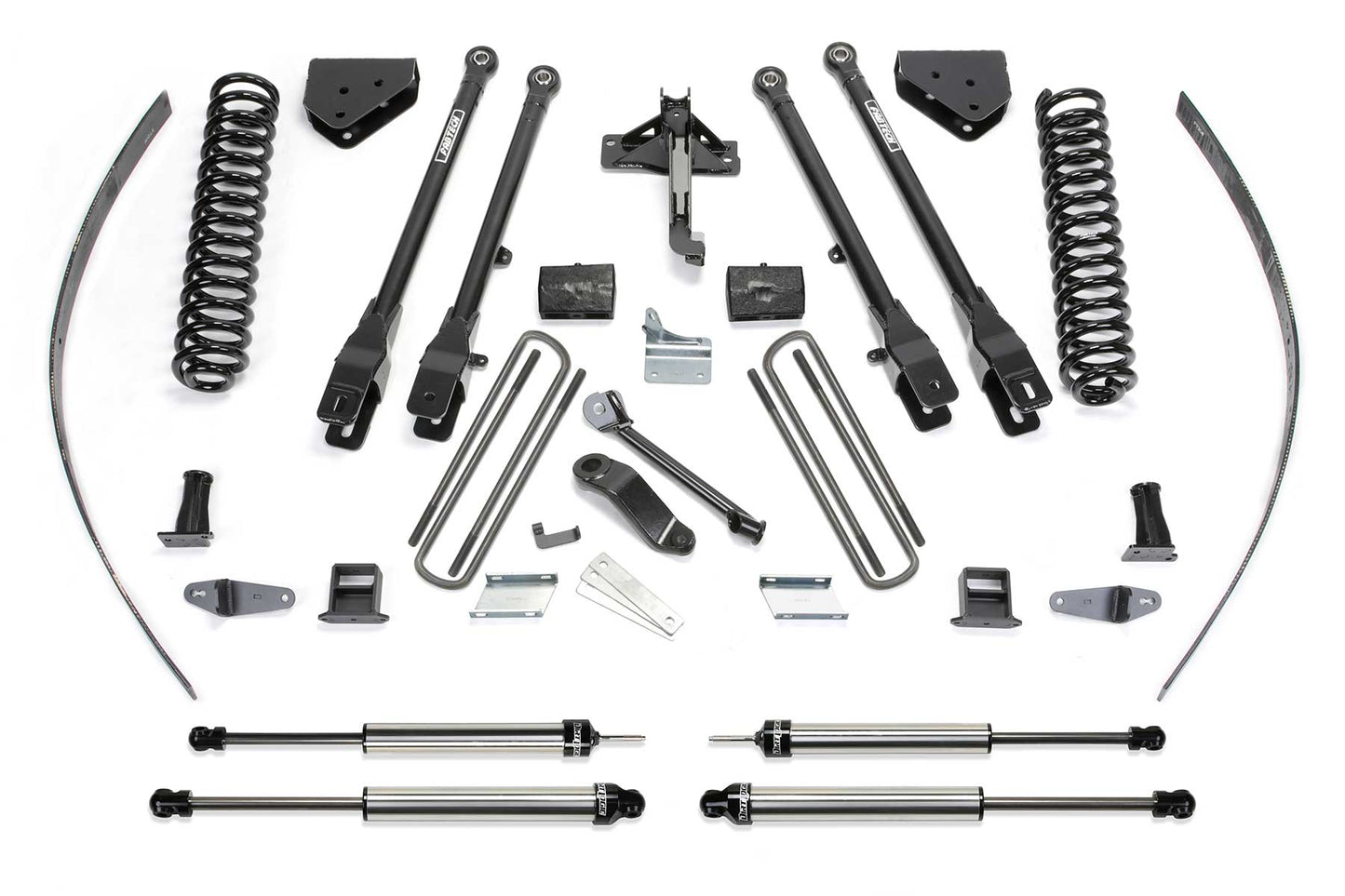 8" 4LINK SYS W/COILS & DLSS SHKS 2008-16 FORD F250 4WD W/FACTORY OVERLOAD. by Fabtech