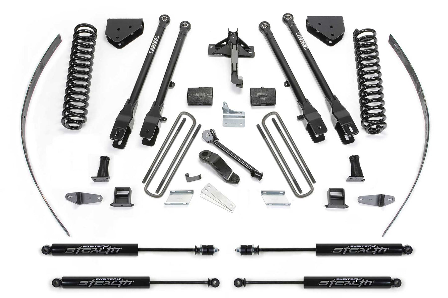 8" 4LINK SYS W/COILS & STEALTH 2008-16 FORD F250 4WD W/FACTORY OVERLOAD. by Fabtech