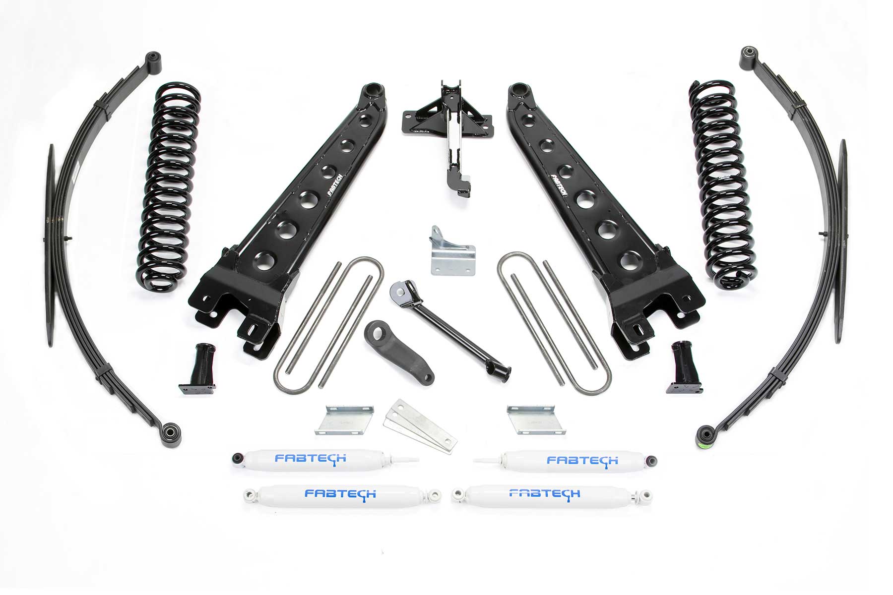 8" RAD ARM SYS W/COILS & RR LF SPRNGS & PERF SHKS 2008-16 FORD F250/350 4WD. by Fabtech