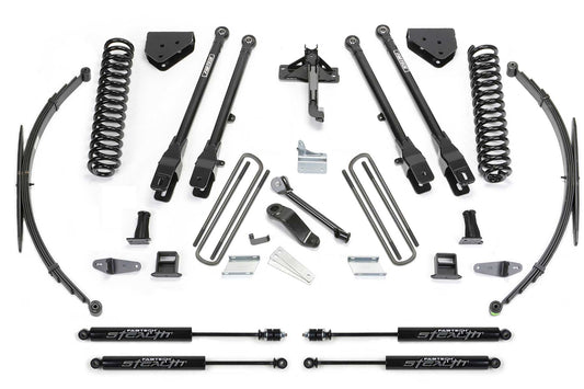 8" 4LINK SYS W/COILS & RR LF SPRNGS & STEALTH 2008-16 FORD F250/350 4WD. by Fabtech