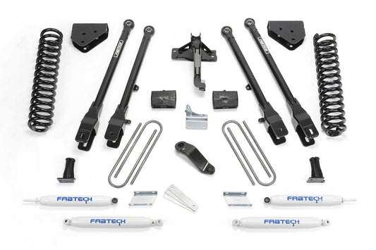 6" 4LINK SYS W/COILS & PERF SHKS 2008-16 FORD F350/450 4WD 8 LUG. by Fabtech