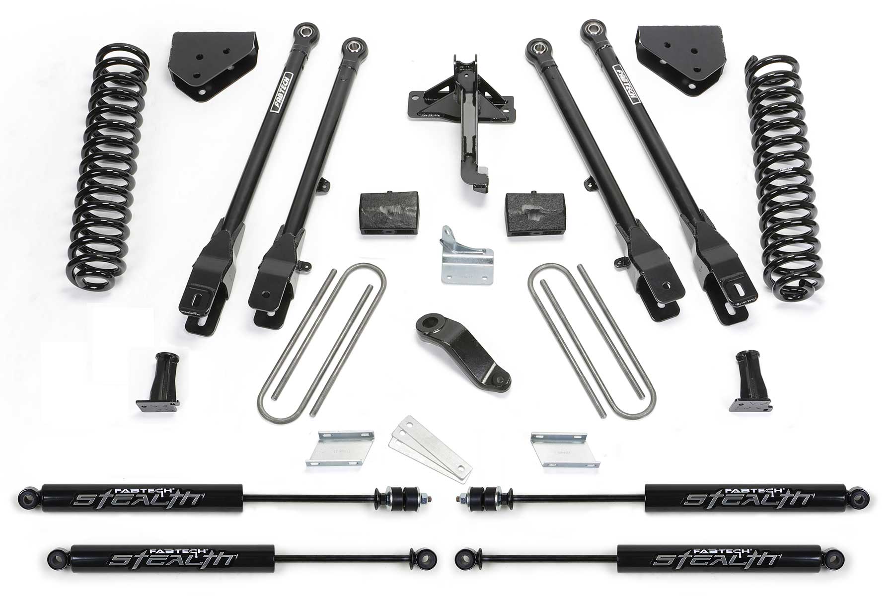 6" 4LINK SYS W/COILS & STEALTH 2008-16 FORD F350/450 4WD 8 LUG. by Fabtech