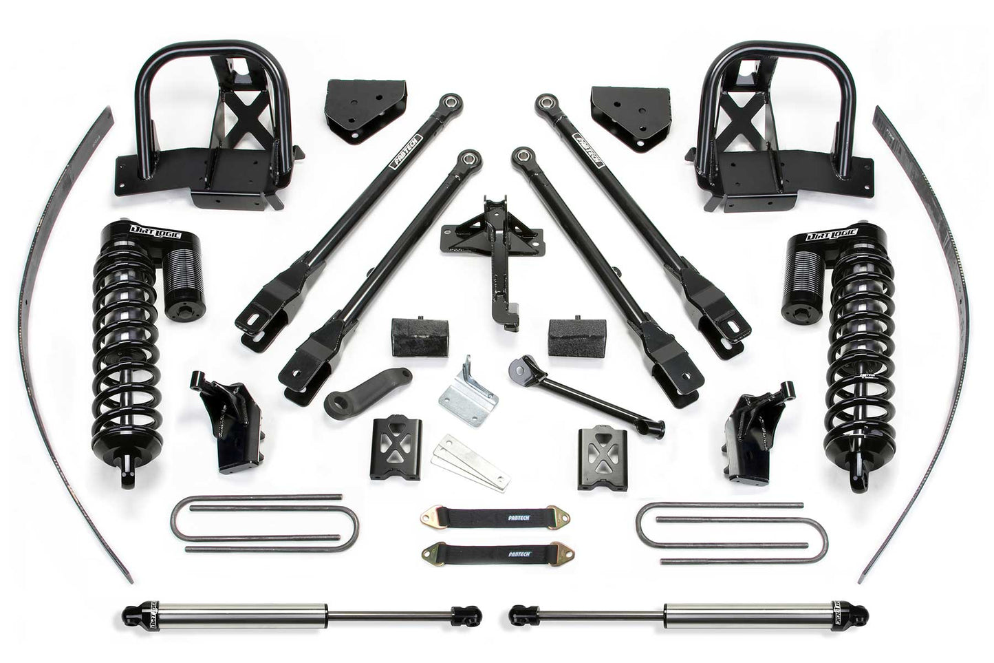 8" 4LINK SYS W/DLSS 4.0 C/O& RR DLSS 2011-16 FORD F250 4WD W/FACTORY OVERLOAD. by Fabtech