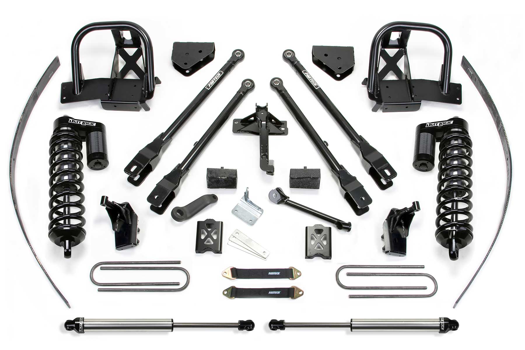 8" 4LINK SYS W/DLSS 4.0 C/O& RR DLSS 2011-16 FORD F250 4WD W/FACTORY OVERLOAD. by Fabtech