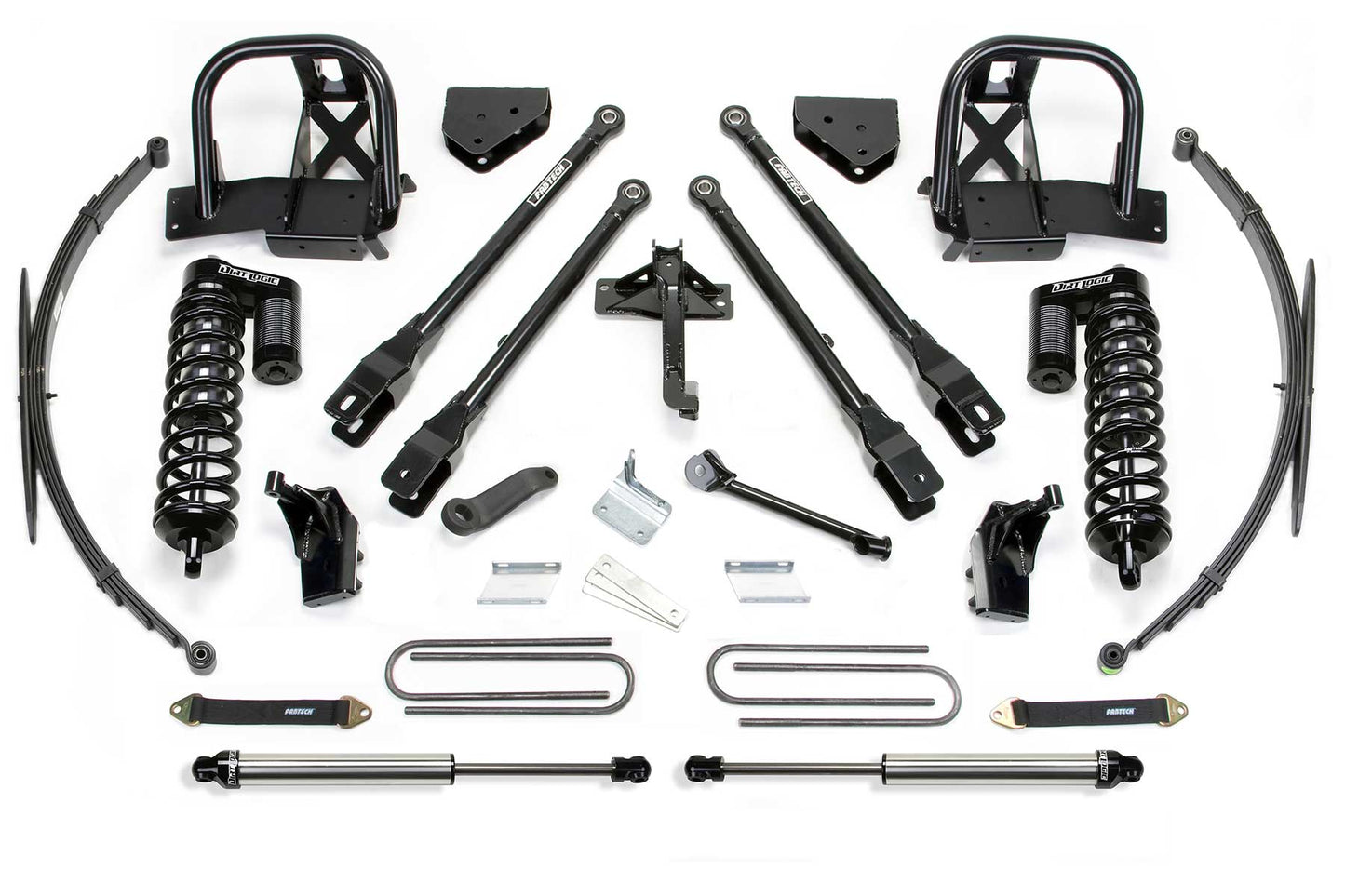8" 4LINK SYS W/DLSS 4.0 C/O& RR LF SPRNGS & RR DLSS 2011-16 FORD F250/350 4WD. by Fabtech