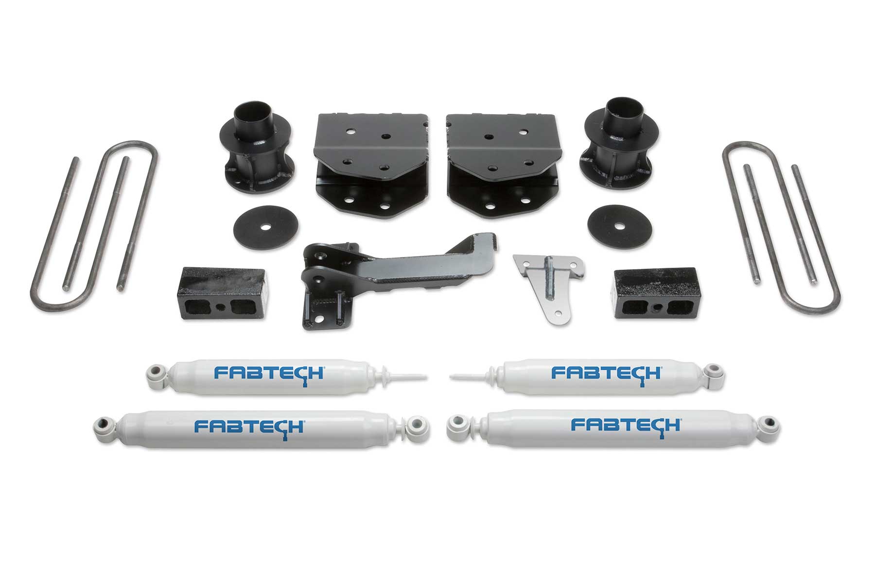 4" BUDGET SYS W/PERF SHKS 2008-16 FORD F250/350/450 4WD 8 LUG. by Fabtech