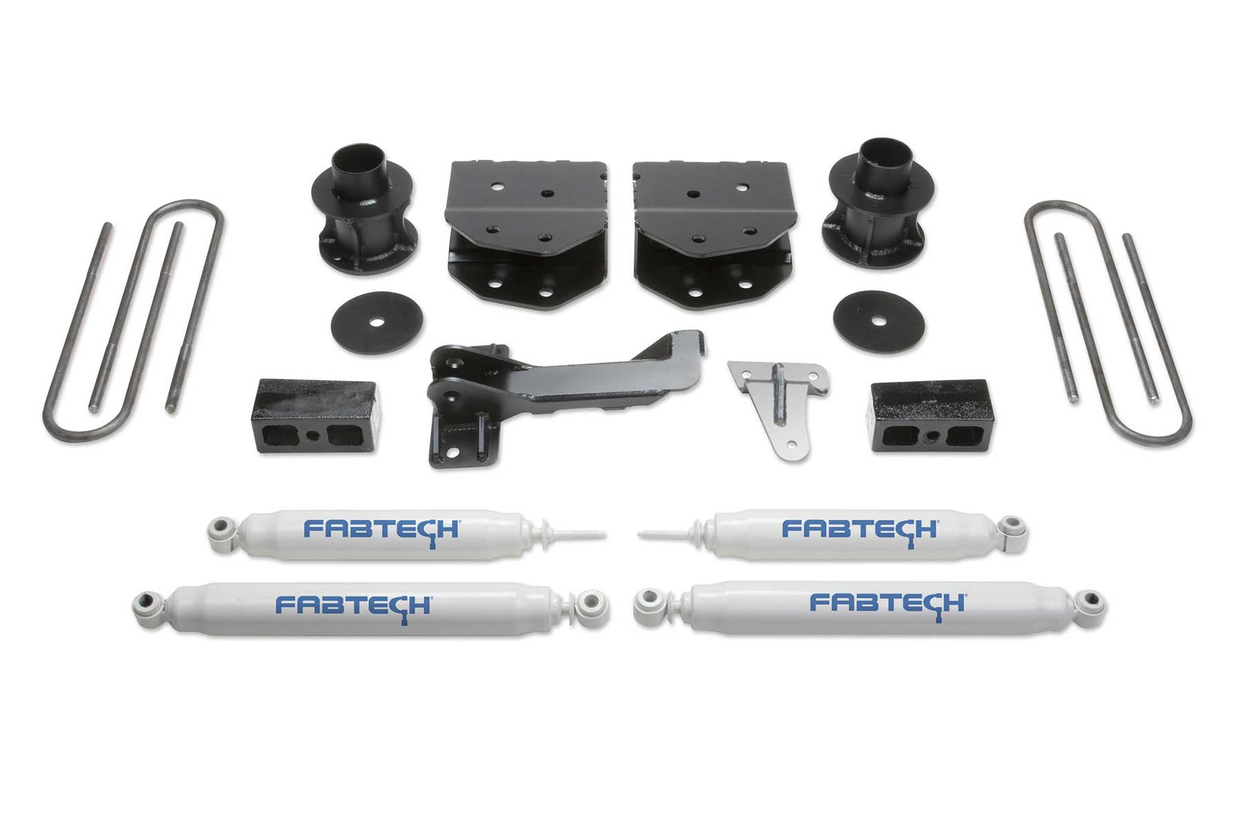 4" BUDGET SYS W/PERF SHOCKS 2005-07 FORD F250/350 4WD. by Fabtech