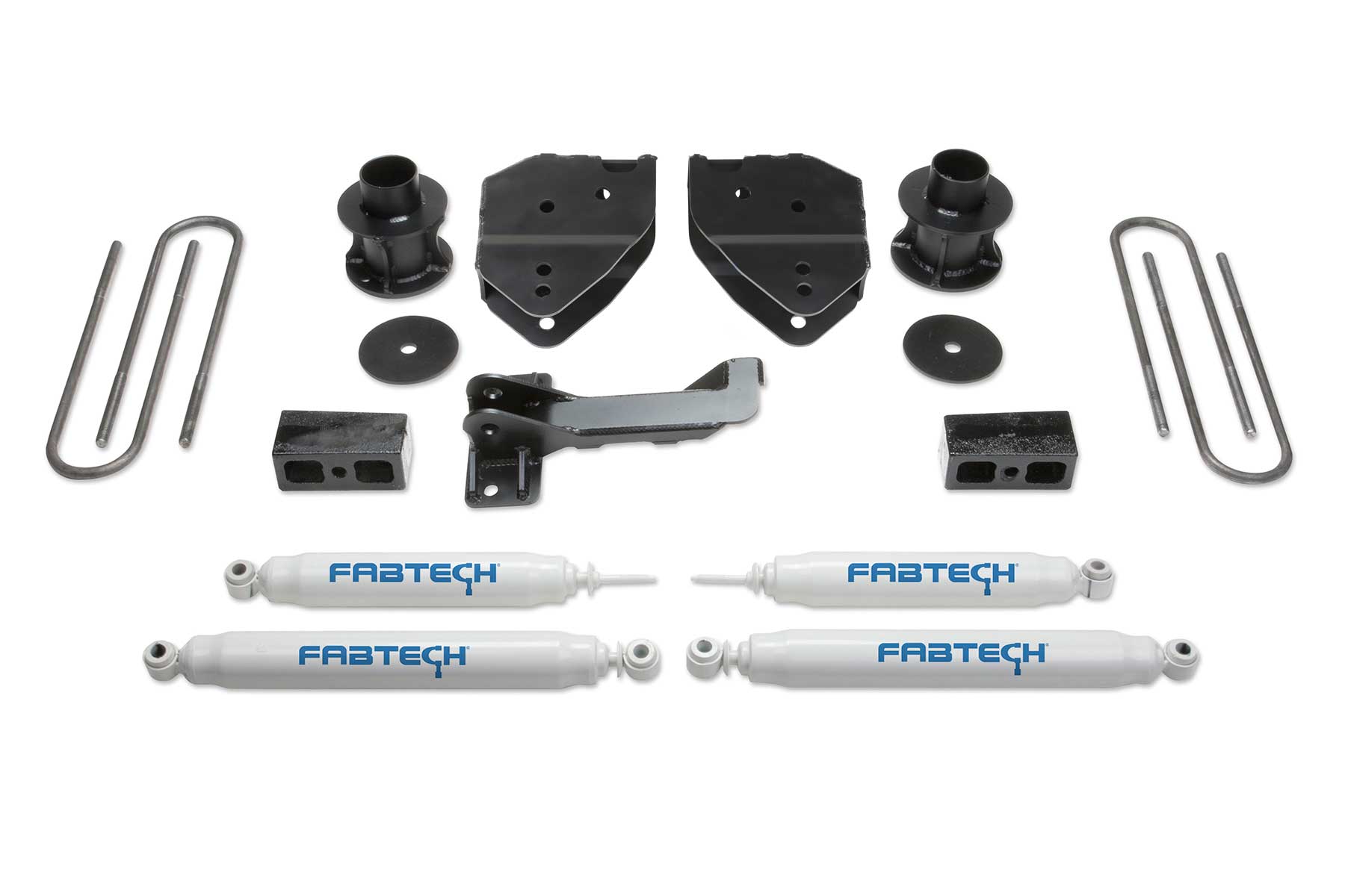 4" BUDGET SYS W/PERF SHKS 17-21 FORD F250/F350 4WD. by Fabtech
